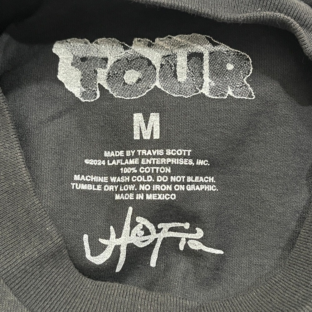 Travis Scott Utopia World Tour Tee Mens M Black Graphic 2024 Delresto Echoes - Picture 4 of 14